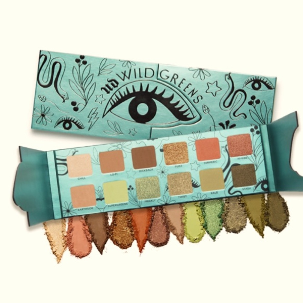 Urban Decay Wild Greens Eyeshadow Palette has 12 richly pigmented shades, NIB.